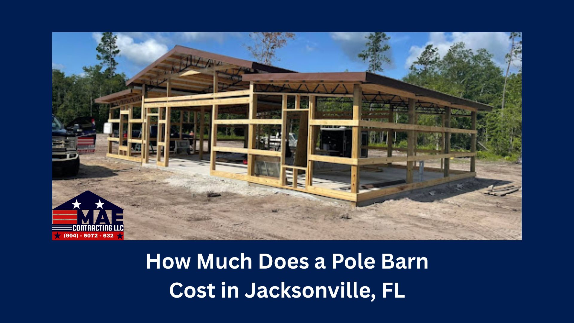 Contractor reviewing pole barn cost takeaways in Jacksonville for AC service
